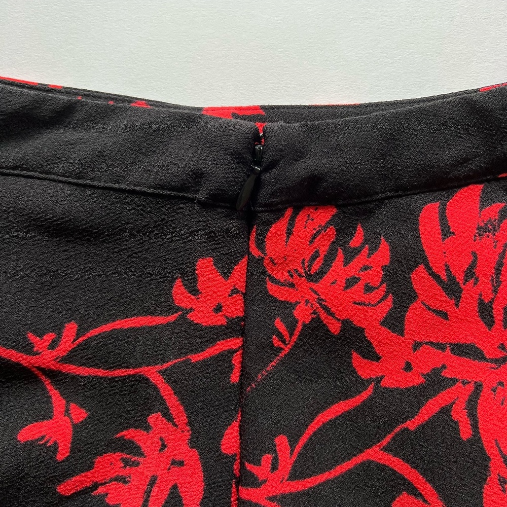 Who What Wear Women Red and Black Flared Skirt Size 10 - Picture 7 of 8